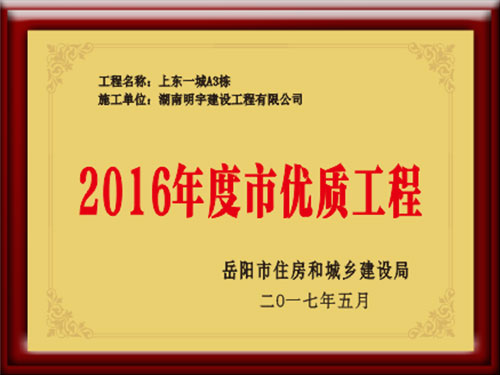 2016年度市优先工程